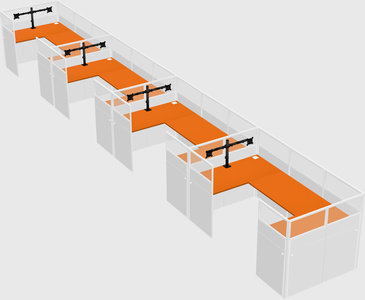 U-shaped cubicle