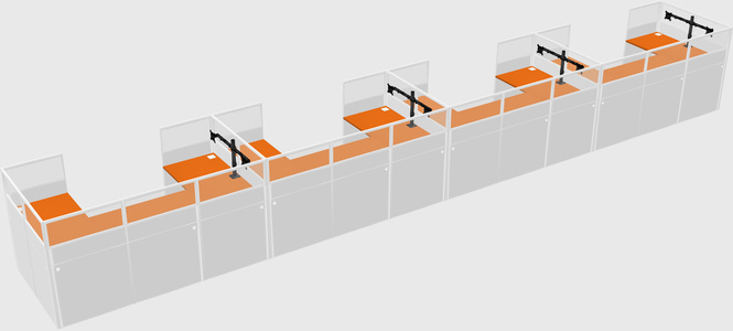 U-shaped cubicle