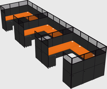 U-shaped cubicle