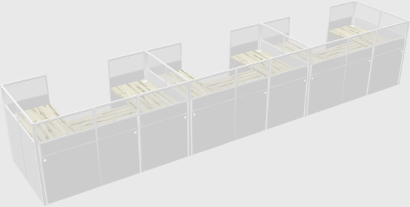 U-shaped cubicle