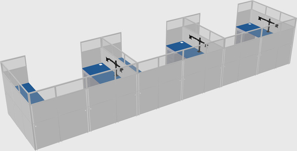 U-shaped cubicle