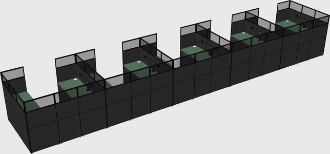 U-shaped cubicle