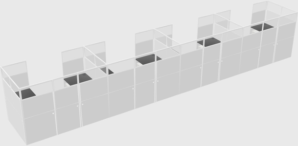 U-shaped cubicle