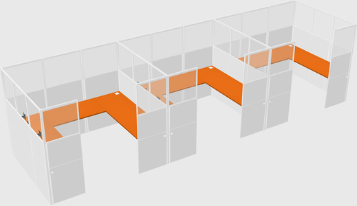 U-shaped cubicle