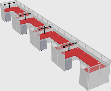 U-shaped cubicle