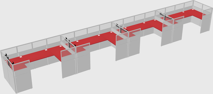 U-shaped cubicle