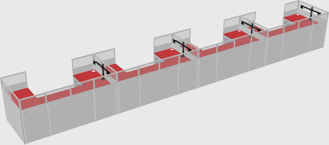 U-shaped cubicle