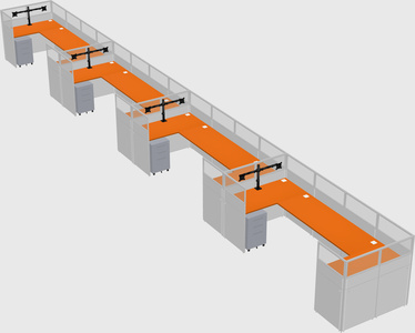 U-shaped cubicle