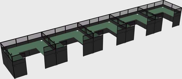 U-shaped cubicle