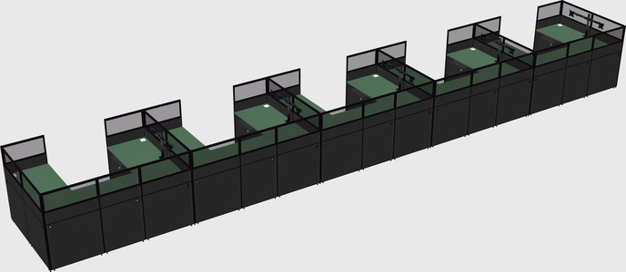 U-shaped cubicle