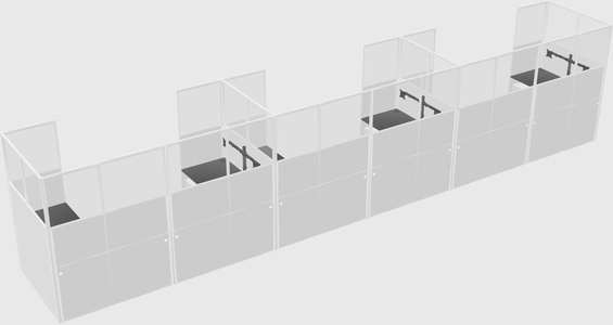 U-shaped cubicle