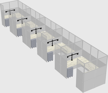 U-shaped cubicle