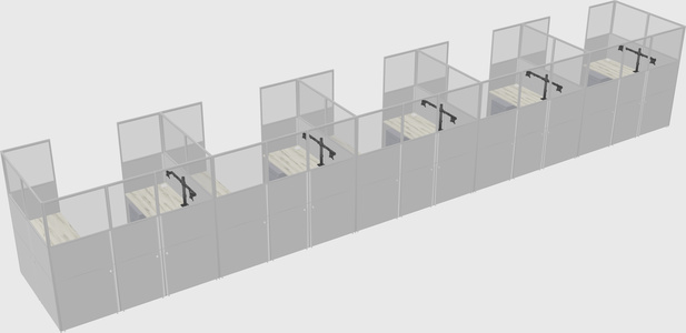 U-shaped cubicle