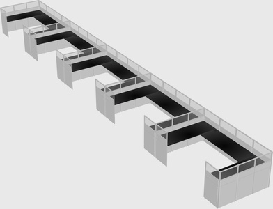 U-shaped cubicle