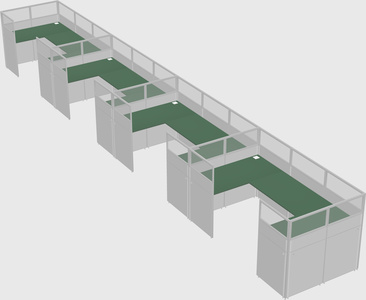U-shaped cubicle