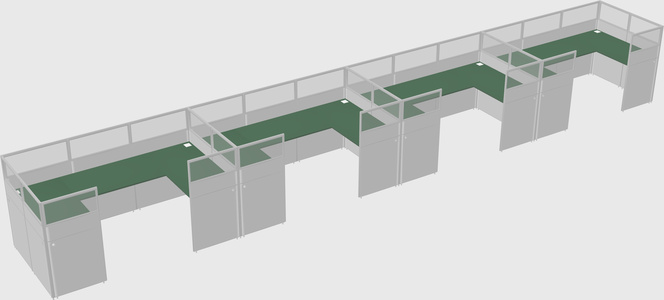 U-shaped cubicle