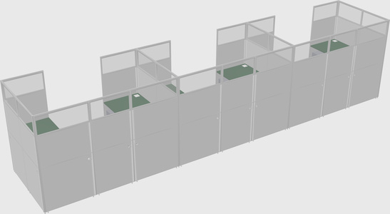 U-shaped cubicle