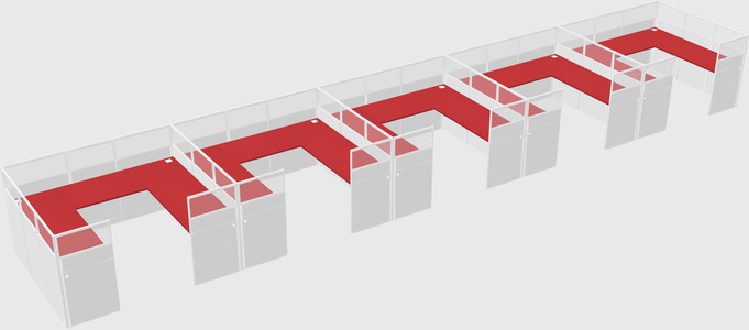 U-shaped cubicle