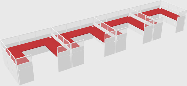 U-shaped cubicle