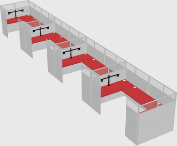 U-shaped cubicle