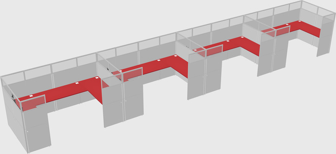 U-shaped cubicle