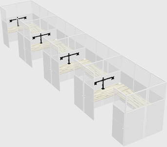 U-shaped cubicle