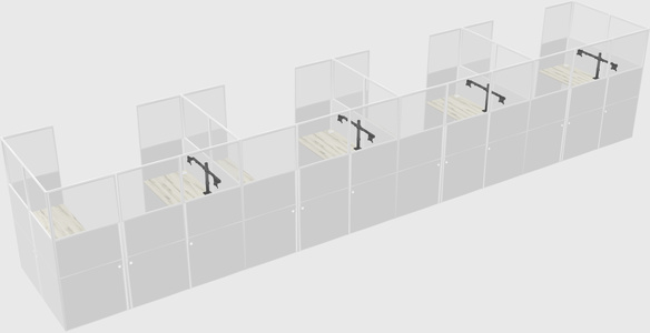 U-shaped cubicle