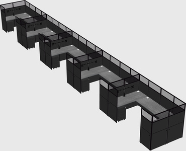 U-shaped cubicle