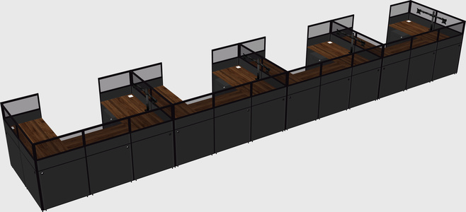 U-shaped cubicle