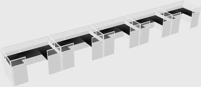 U-shaped cubicle