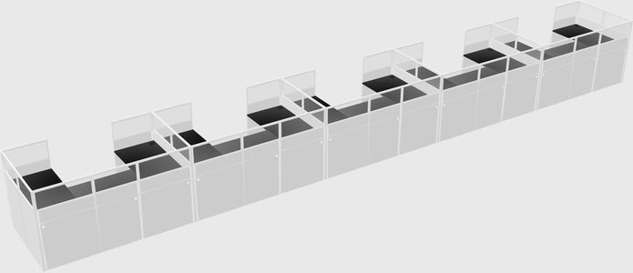 U-shaped cubicle