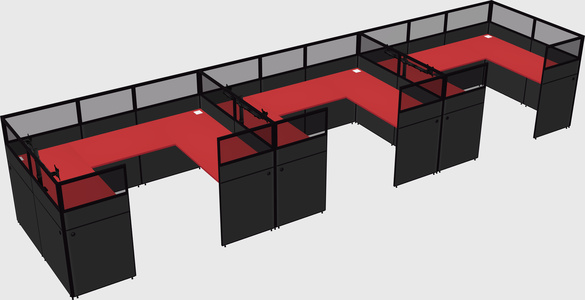 U-shaped cubicle