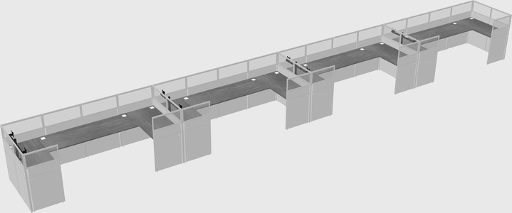 U-shaped cubicle