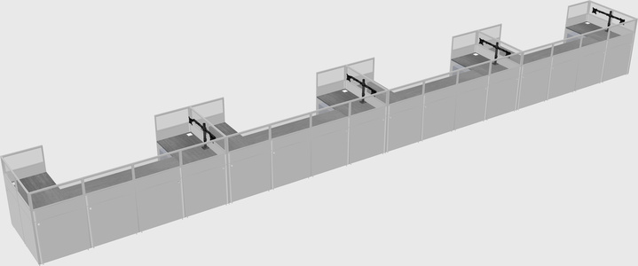 U-shaped cubicle