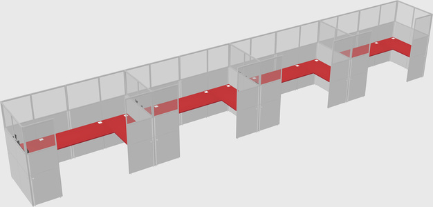 U-shaped cubicle
