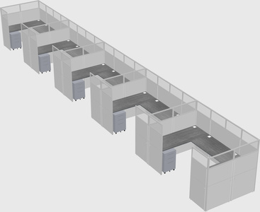 U-shaped cubicle
