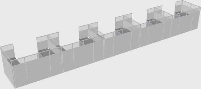 U-shaped cubicle