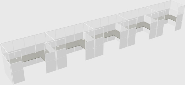U-shaped cubicle