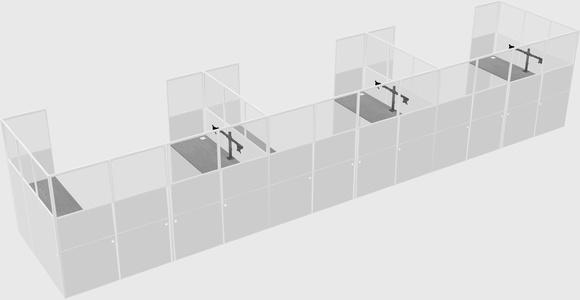 U-shaped cubicle