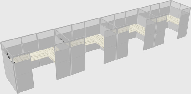 U-shaped cubicle