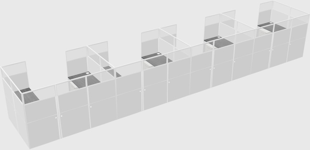 U-shaped cubicle