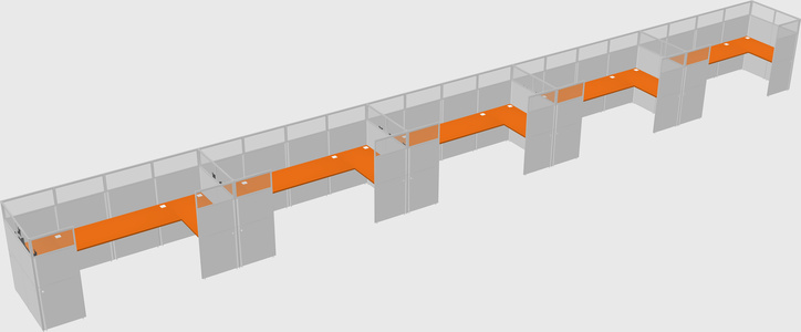 U-shaped cubicle