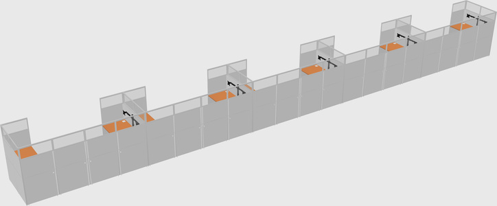U-shaped cubicle