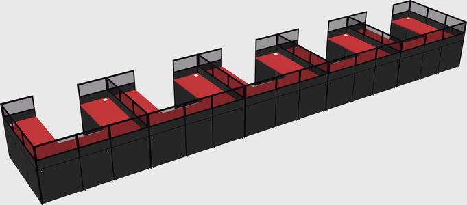 U-shaped cubicle