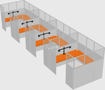 U-shaped cubicle