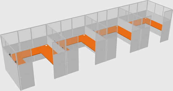 U-shaped cubicle