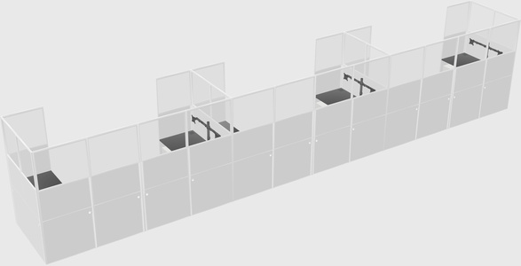 U-shaped cubicle