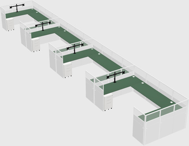 U-shaped cubicle