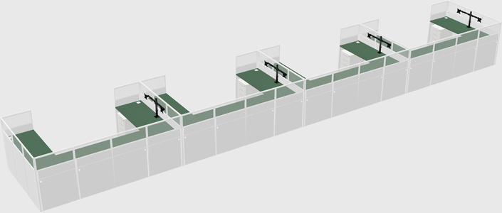 U-shaped cubicle