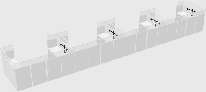 U-shaped cubicle